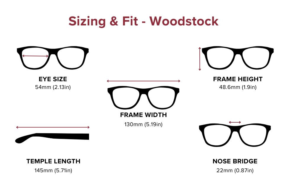 DebSpecs Large-size eyewear fit guide Woodstock