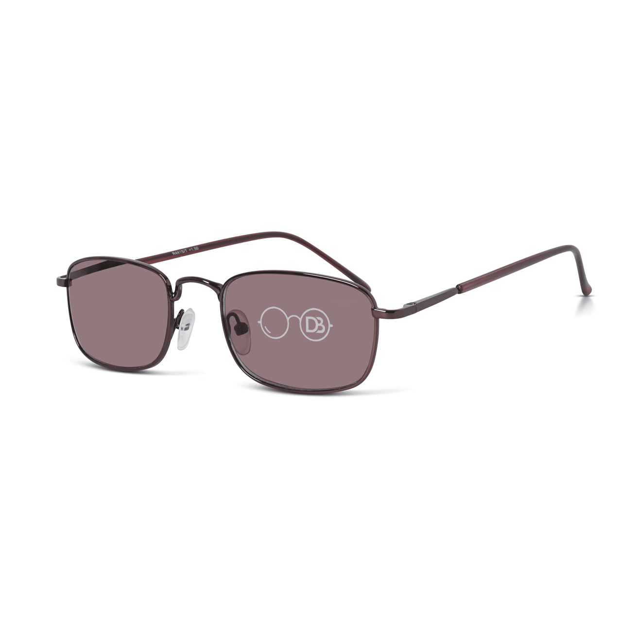 DebSpecs Mens Metal Flex Spring Hinge Sun Reader oc 441st Bronze Amber Lens angled view eyewear
