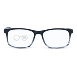 DebSpecs Mens Rectangle Frame Reading Glasses ocr413s Black front view