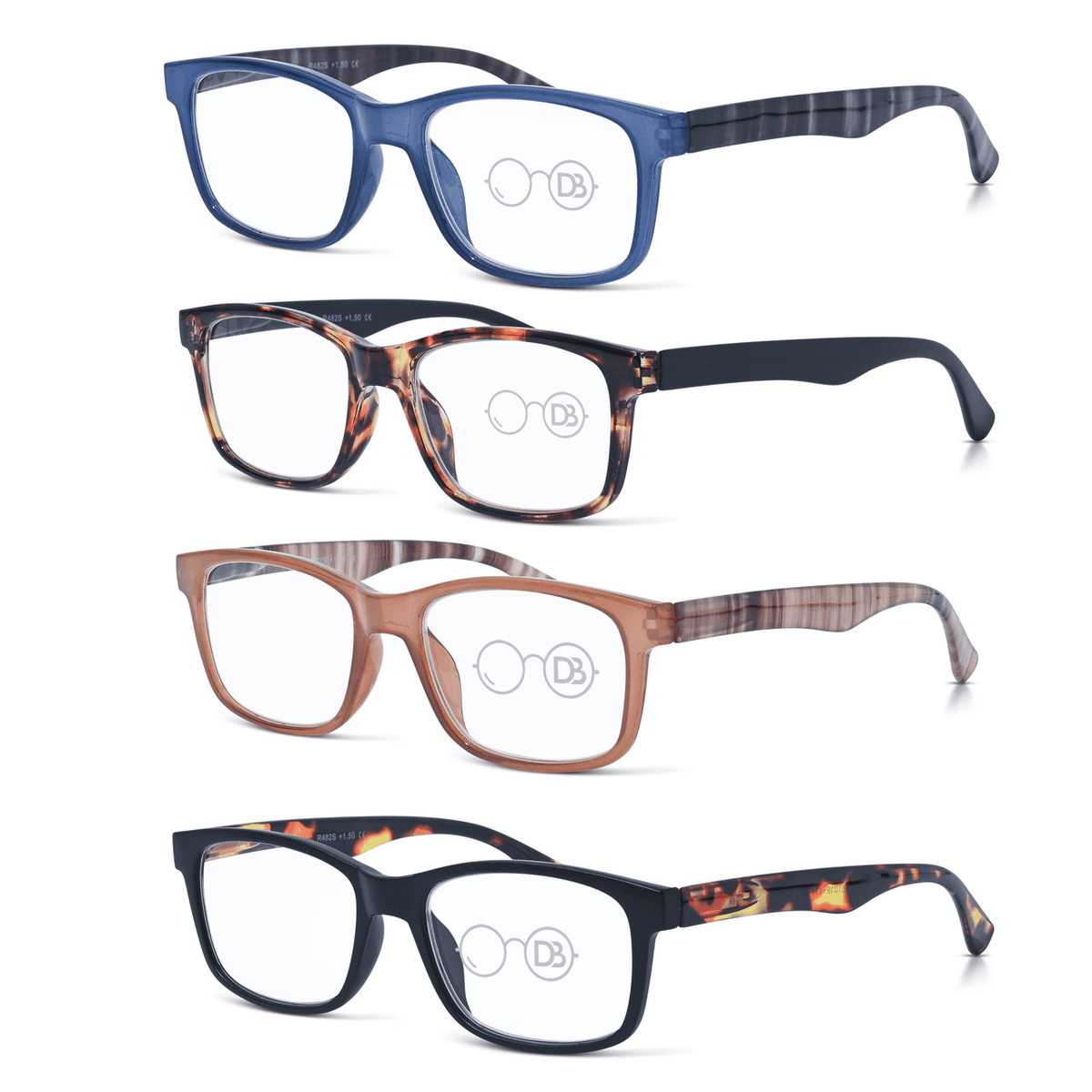 DebSpecs Mens Stylish Rectangle Reading Glasses oc482 product group