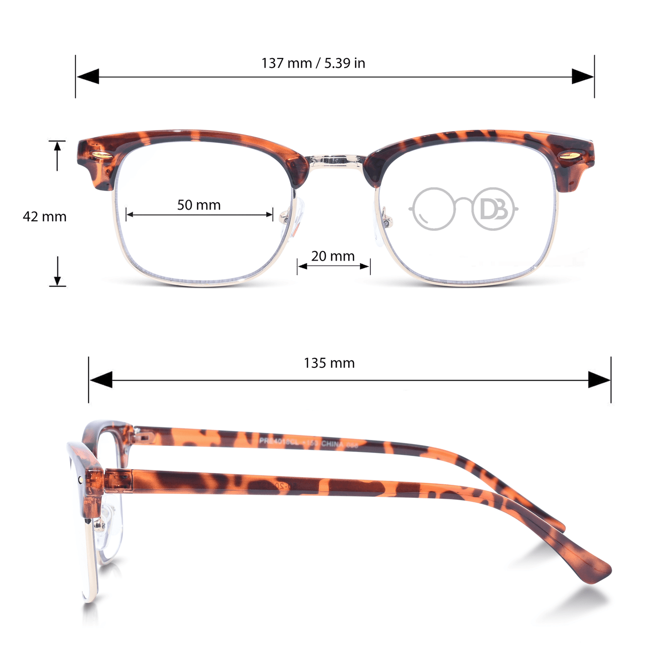DebSpecs Multi Focus Readers papre4018cl Brown infographic