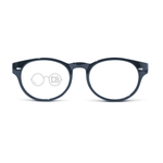 DebSpecs Progressive Multi focal Reading Glasses papre3052cl2936 Black front view