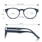 DebSpecs Progressive Multi focal Reading Glasses papre3052cl2936 Black infographic