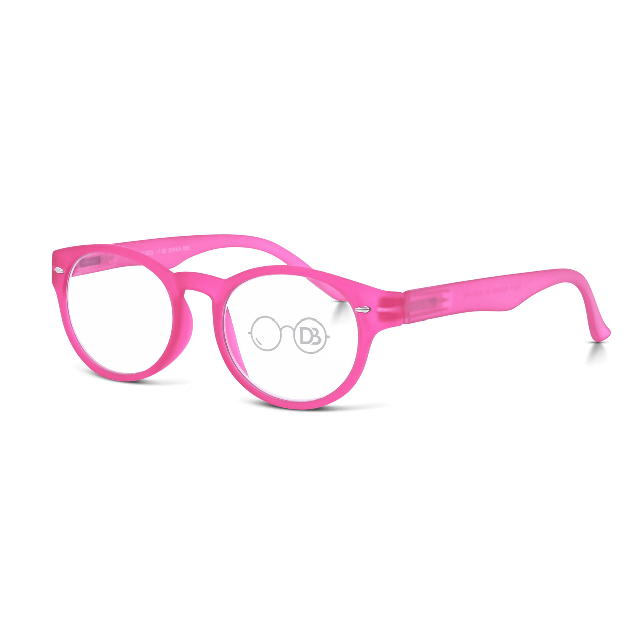 DebSpecs Progressive Multi focal Reading Glasses papre3052cl2936 Raspberry angled view