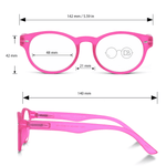 DebSpecs Progressive Multi focal Reading Glasses papre3052cl2936 Raspberry infographic