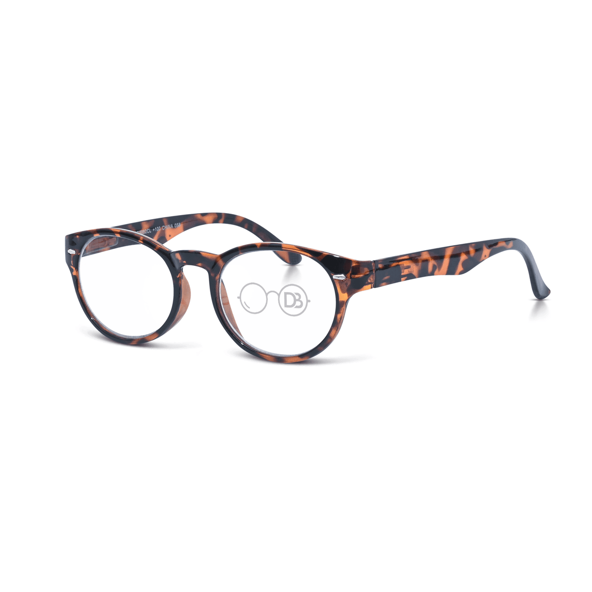 DebSpecs Progressive Multi focal Reading Glasses papre3052cl2936 Tortoise Brown angled view