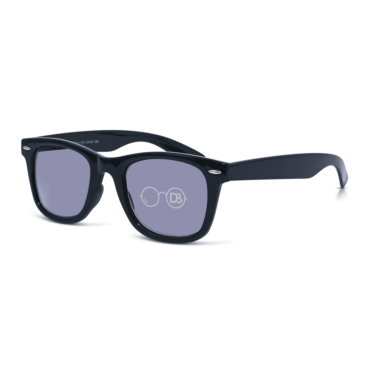 DebSpecs Progressive No Line Sunglass Readers papre9002ap Black angled view