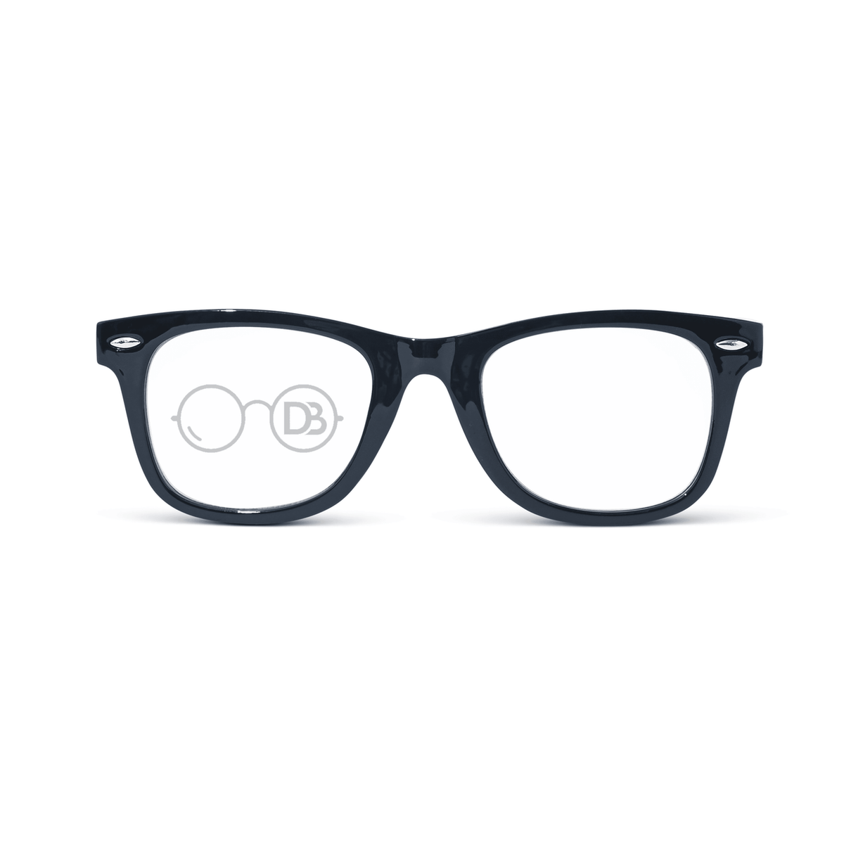 DebSpecs Progressive multi focal round reader paprE9002cl2938 Black front view eyewear