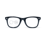DebSpecs Progressive multi focal round reader paprE9002cl2938 Black front view eyewear