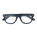 DebSpecs Progressive multi focal round reader paprE9002cl2938 Black front folded view eyewear