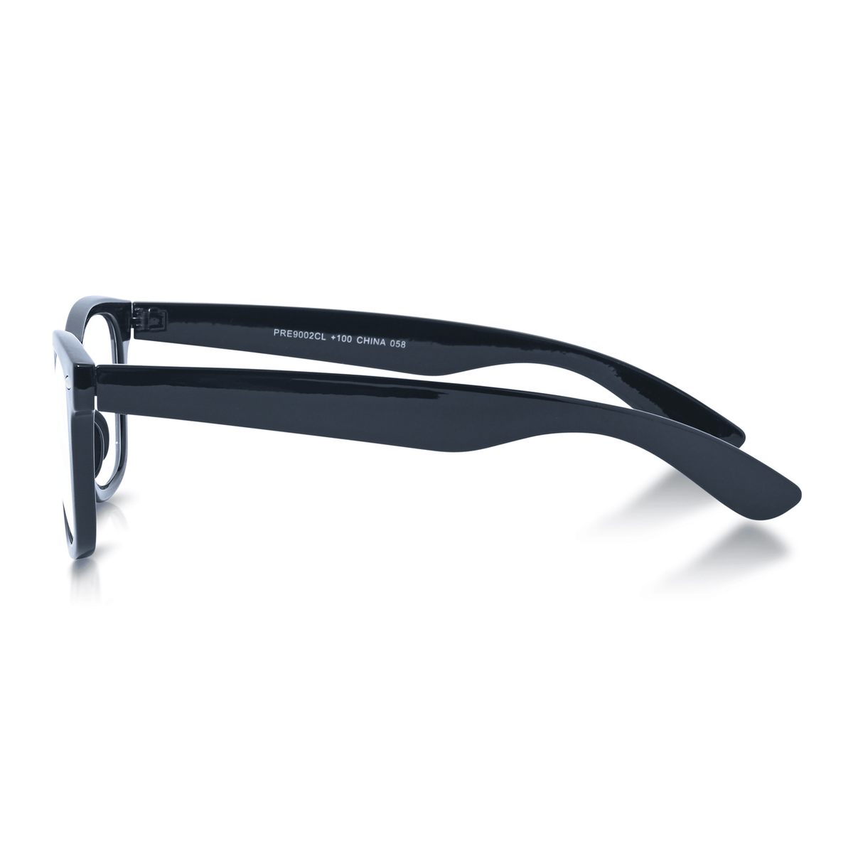 DebSpecs Progressive multi focal round reader paprE9002cl2938 Black side view eyewear