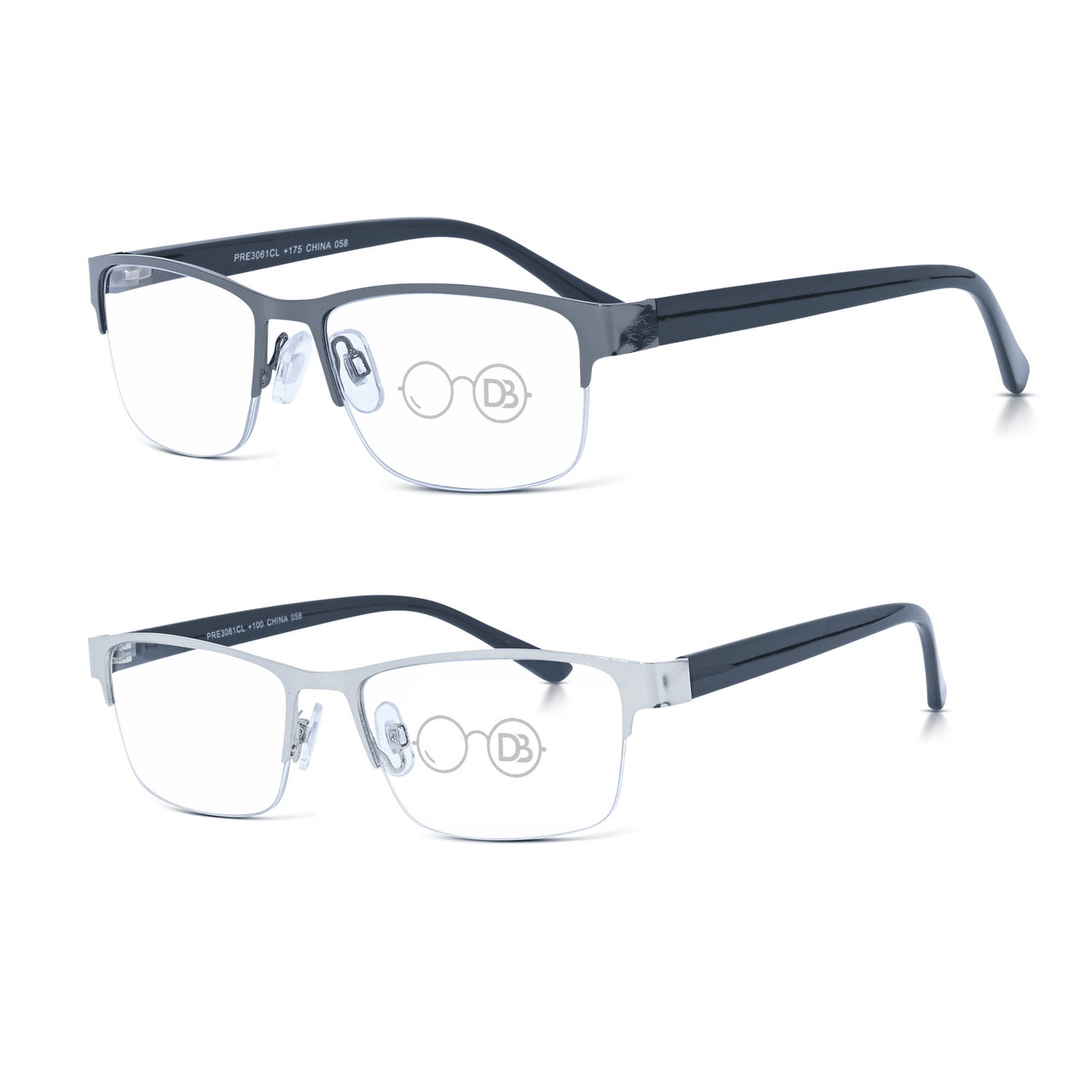 DebSpecs Rimless Rectangle Metal Progressive Reader papre3061cl product group eyewear