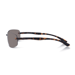 DebSpecs Rimless wrap bifocal sun readers Tortoise with Amber Lens side view