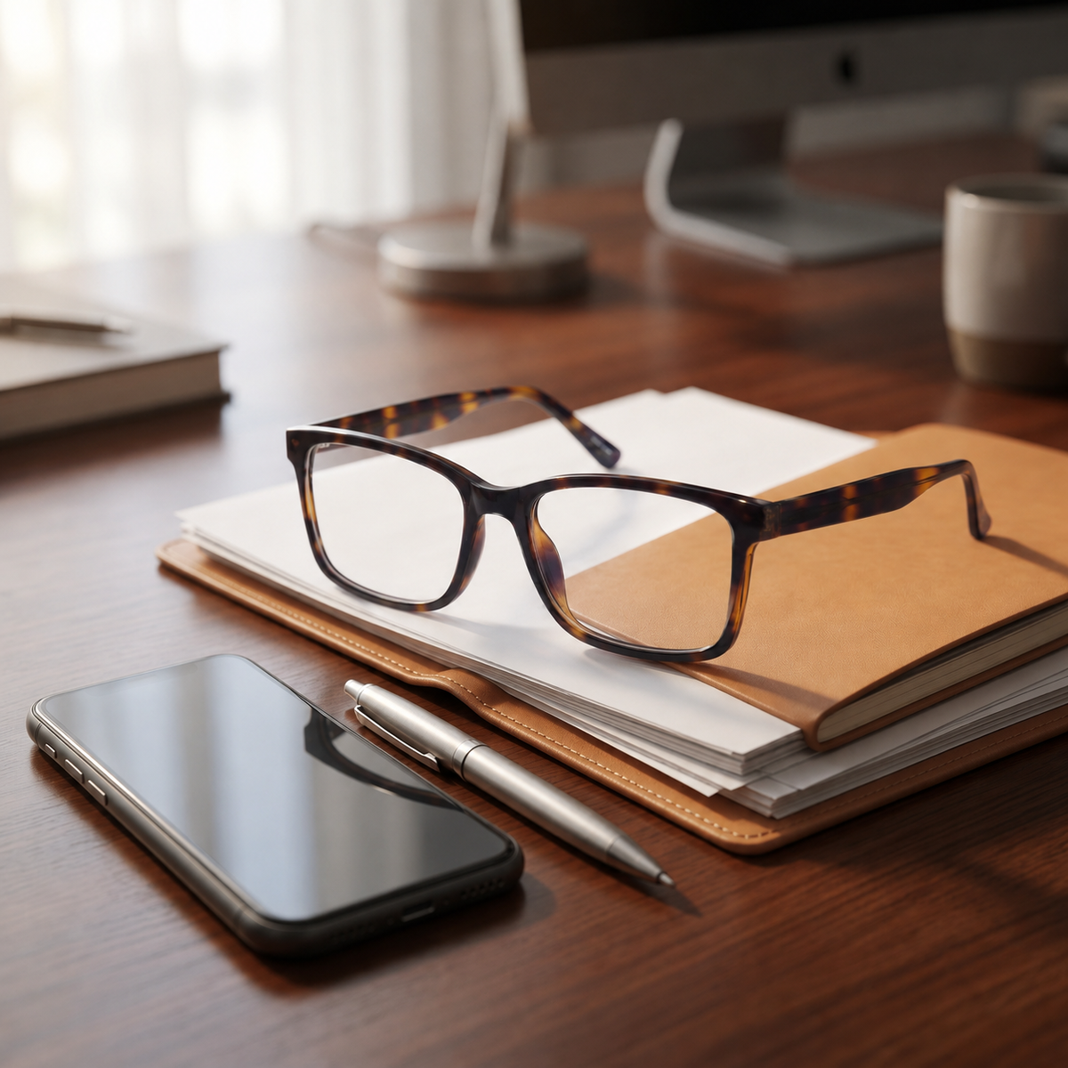DebSpecs Sharp tortoise clear product shot eyewear