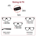DebSpecs Sizing Fit Info Graphic eyewear