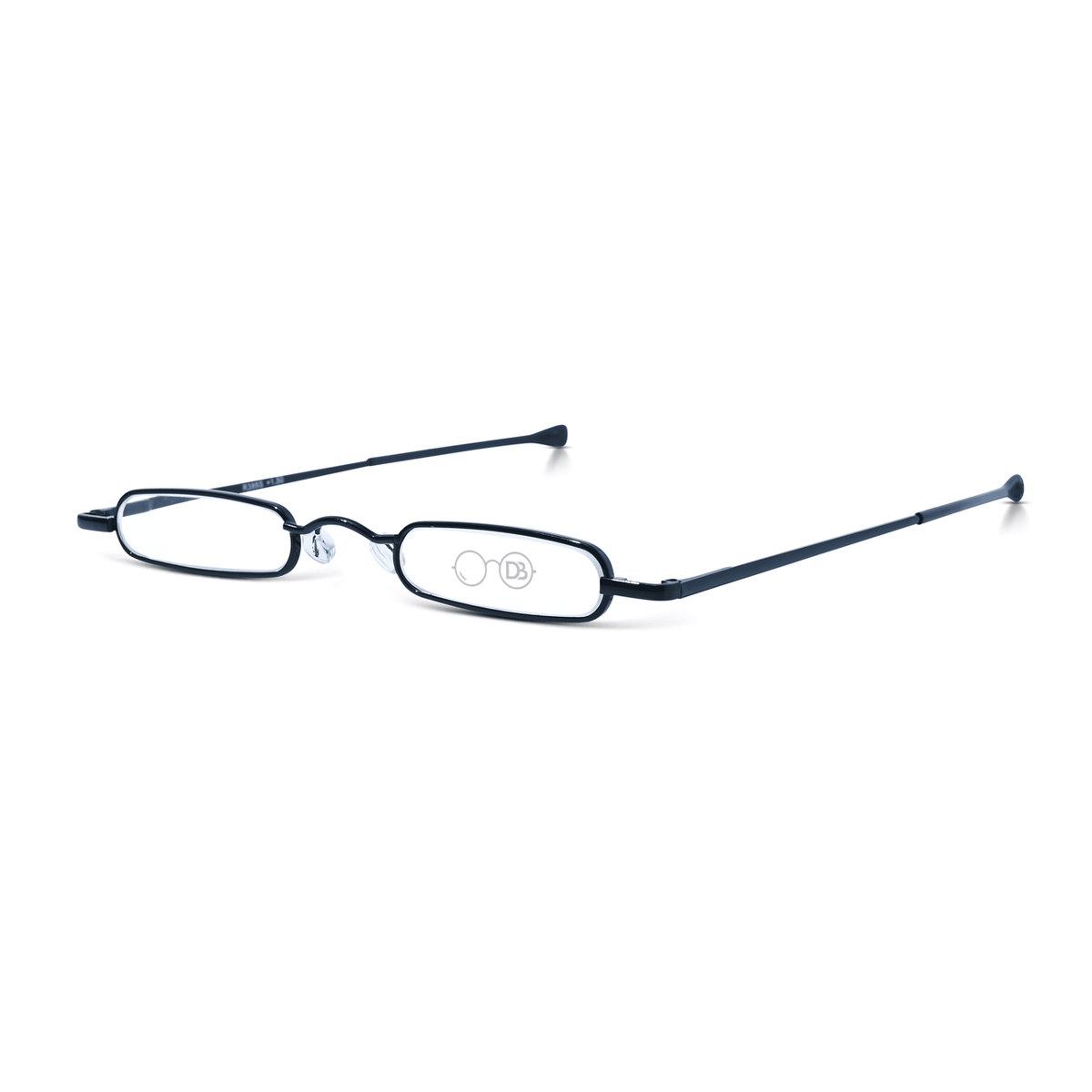 DebSpecs Small Rectangle Tube Readers oc386 Black 1280 1280 angled view