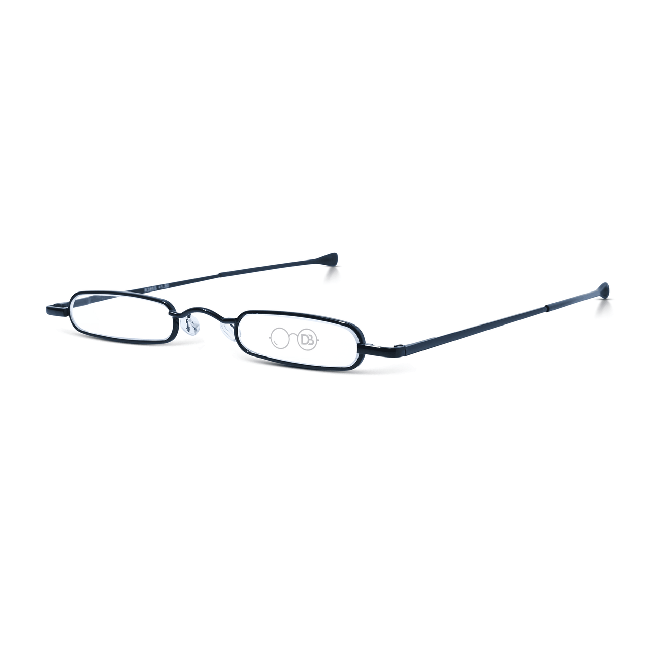 DebSpecs Small Rectangle Tube Readers oc386 Black 1280 1280 angled view