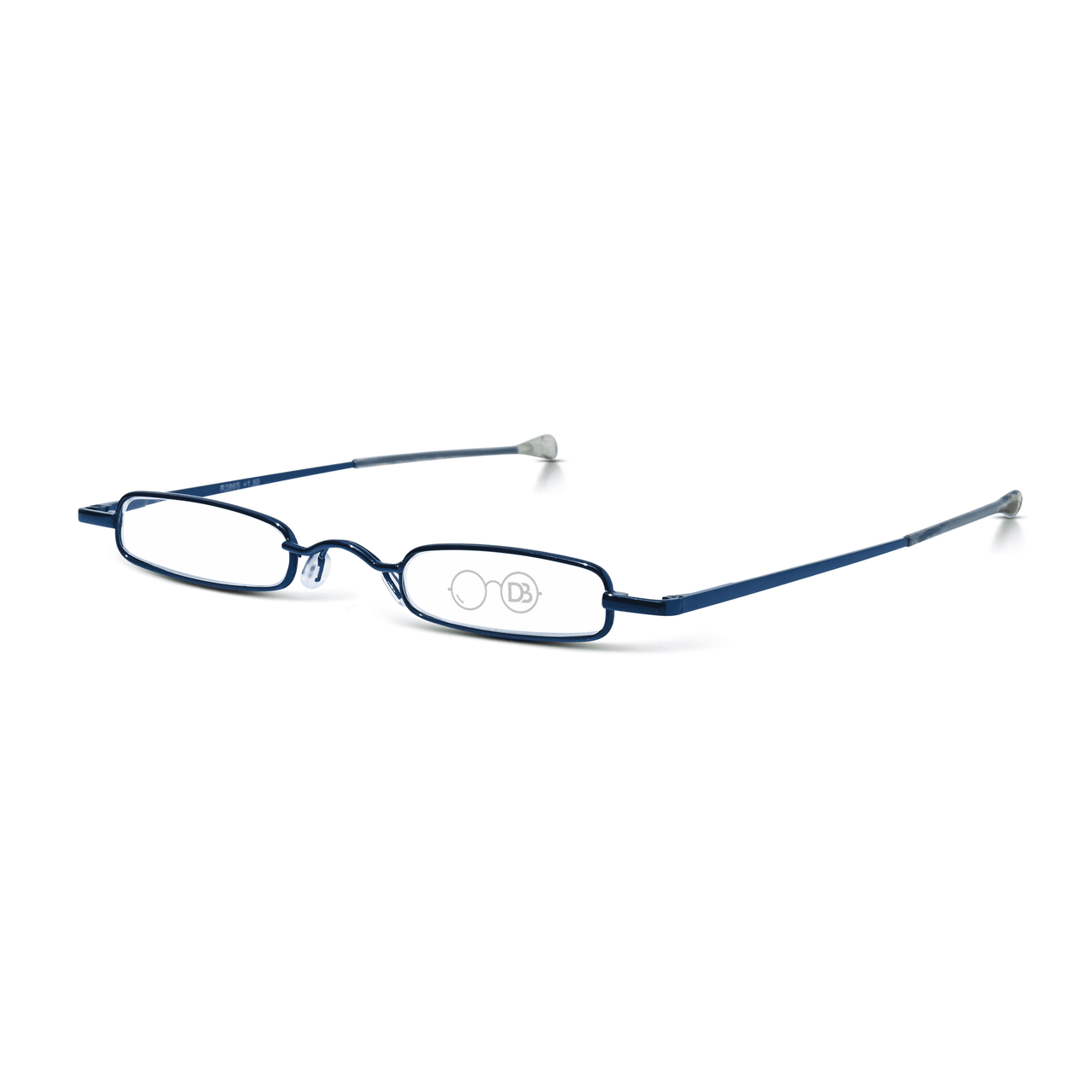 DebSpecs Small Rectangle Tube Readers oc386 Blue angled view