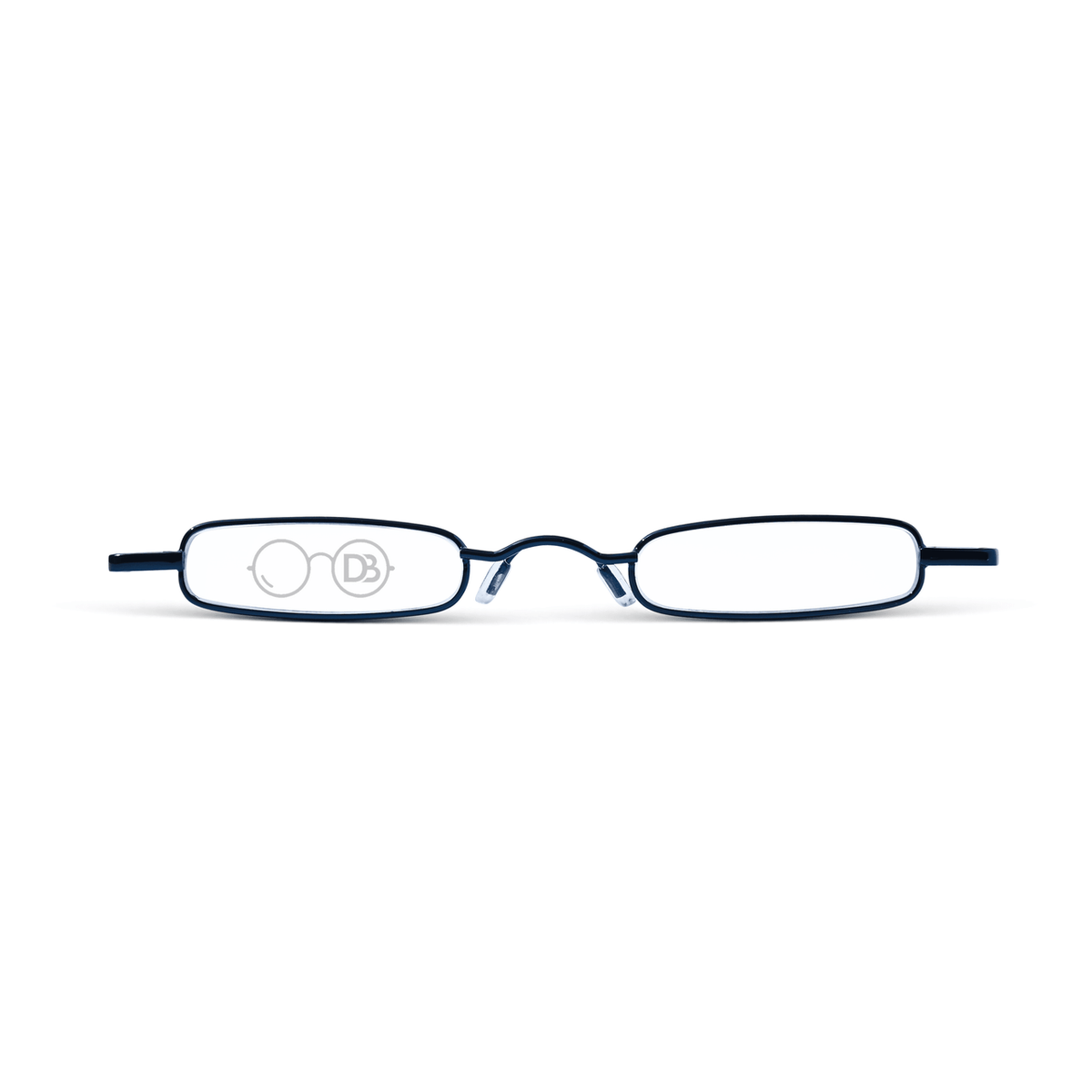 DebSpecs Small Rectangle Tube Readers oc386 Blue front view