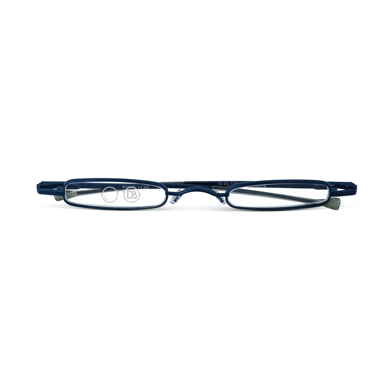 DebSpecs Small Rectangle Tube Readers oc386 Blue front folded view