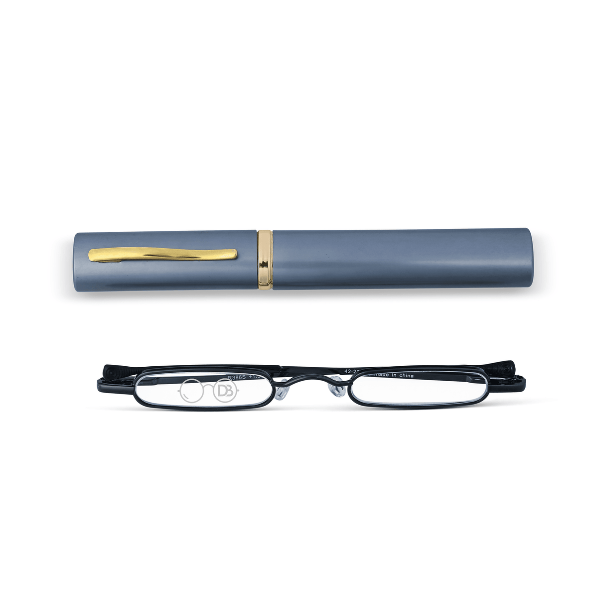 DebSpecs Small Rectangle Tube Readers oc386 Silver Case