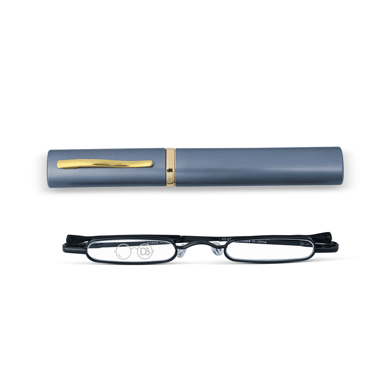 DebSpecs Small Rectangle Tube Readers oc386 Silver Case