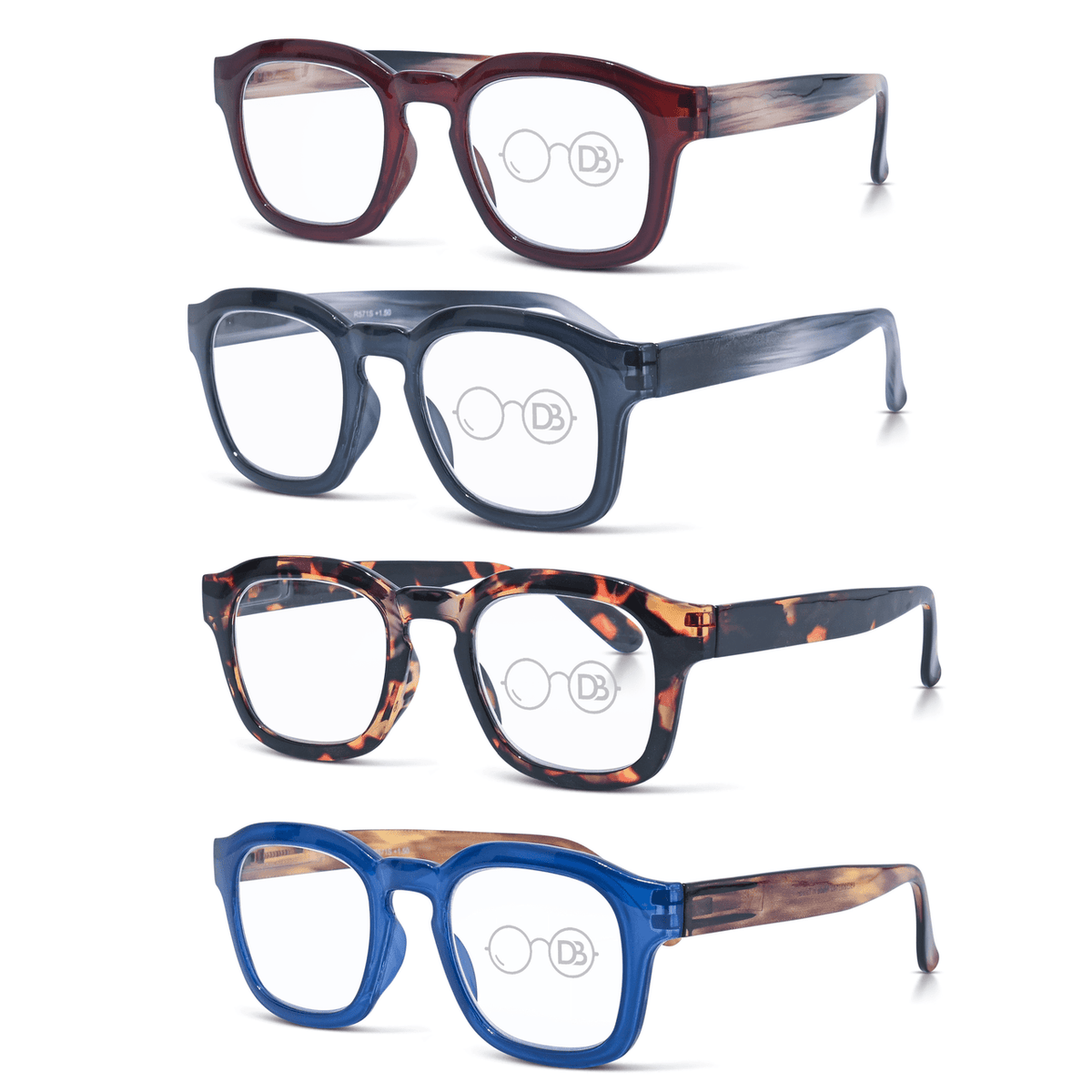 DebSpecs Trendy Thick Framed Square Reading Glasses oc571s product group