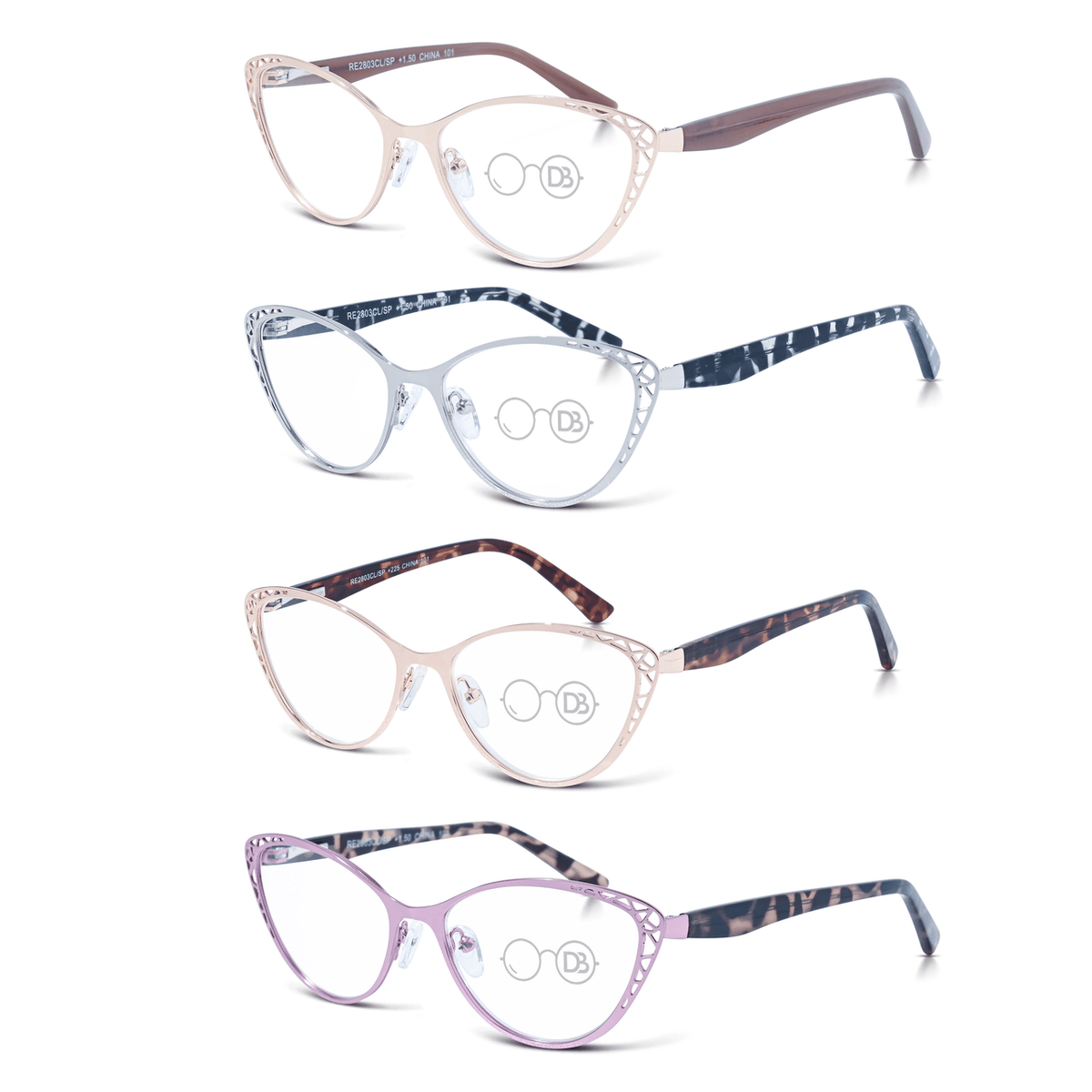DebSpecs Womens Metal Cat Eye Readers ap2803clsp product group