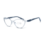 DebSpecs Womens Metal Cat Eye Readers ap2803clsp Silver angled view