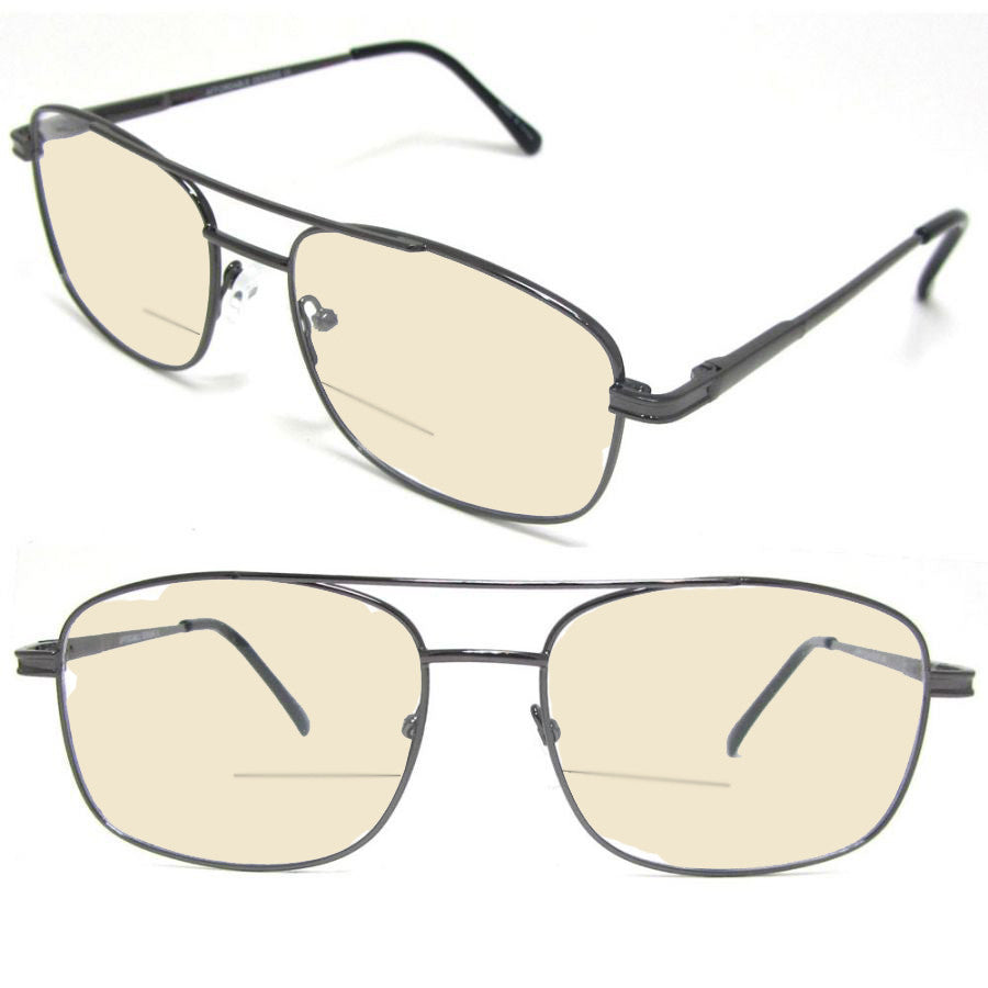 DebSpecs aviator gun bifocal scrolls eyewear