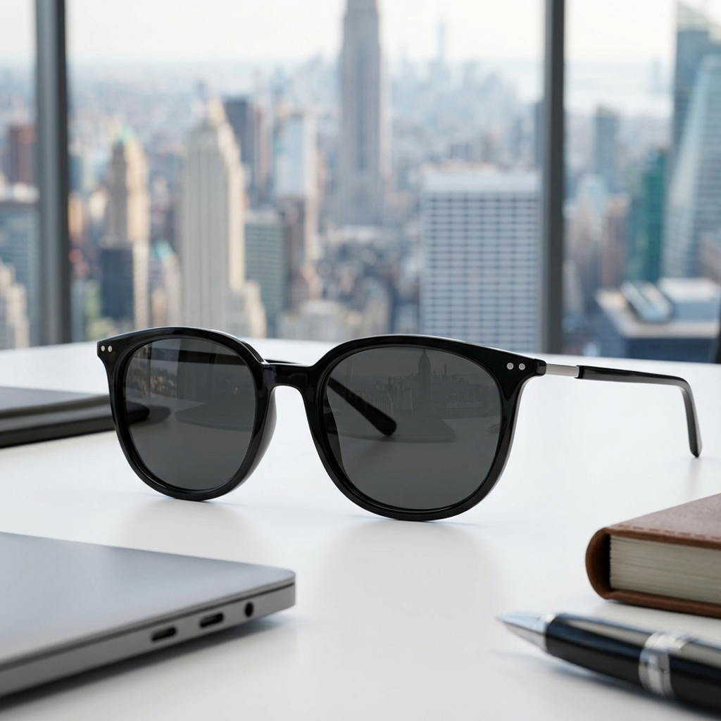 DebSpecs bracelet shinyblack sun highpower product shot eyewear