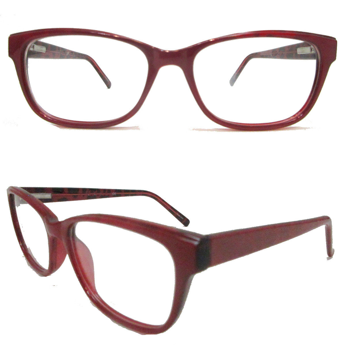 red plastic spring hinge women's readers in a classy shape