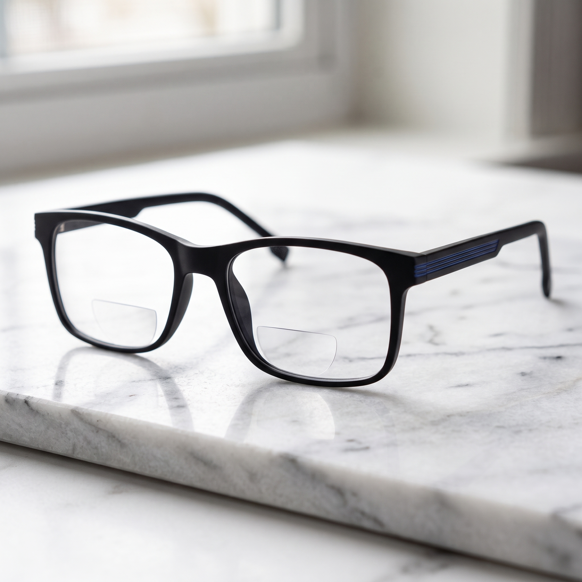 DebSpecs dbf associate blackmatte blue product shot eyewear
