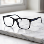 DebSpecs dbf associate blackmatte blue product shot eyewear
