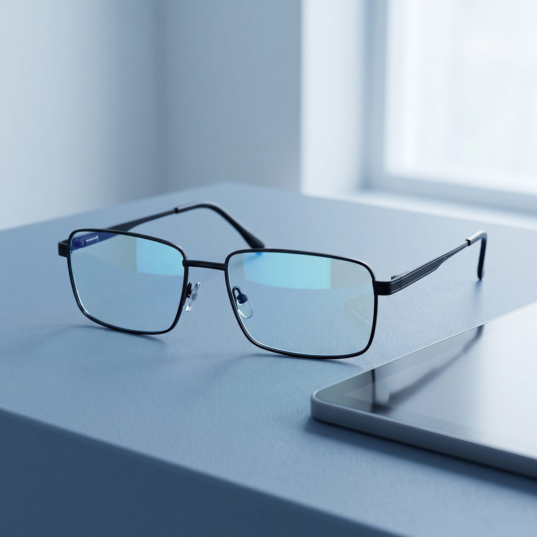 DebSpecs final table black bluelight product shot eyewear