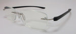 rimless reading glasses with nose pad