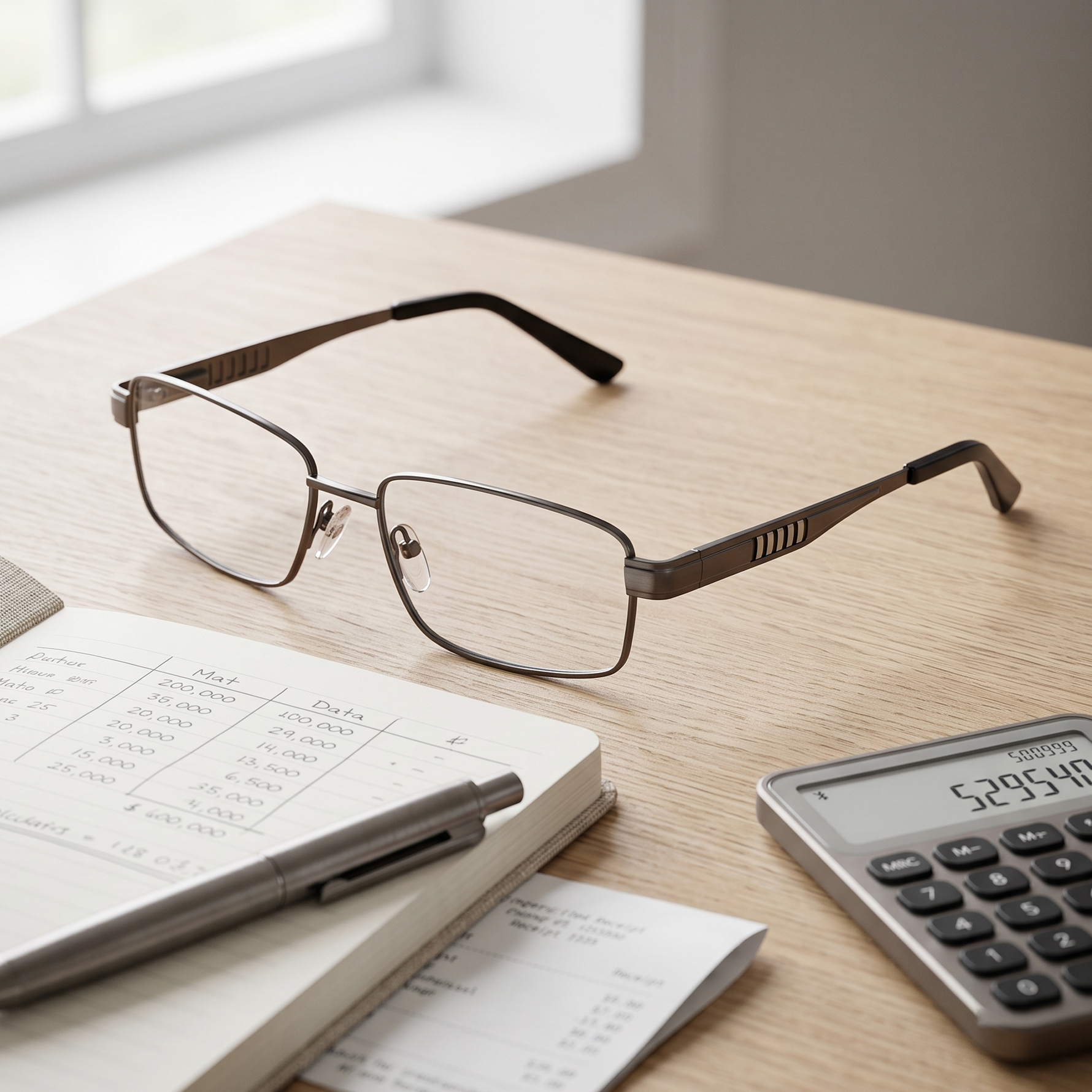 DebSpecs main event gunmetal clear product shot eyewear