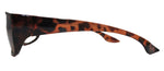 high density anti glare bifocal UV sunglasses, photo depicts side view and shows a thick stem-temple in tortoise brown