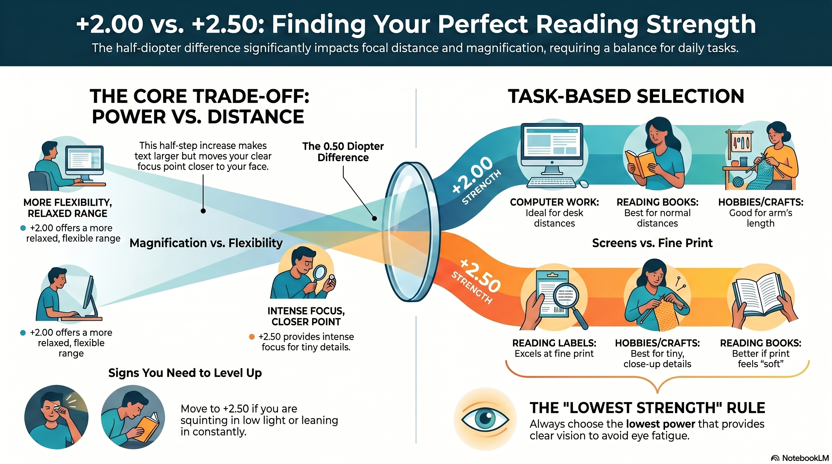 Choosing Between Reading Lens Strengths